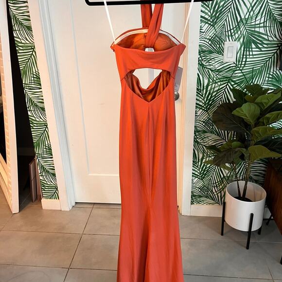 NWT Katie May Amber Cutout Maxi Gown in Rust Sz XS MSRP $250 - Picture 13 of 14